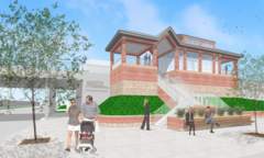 Rending of Edgewater Metra station. Credit: Metra